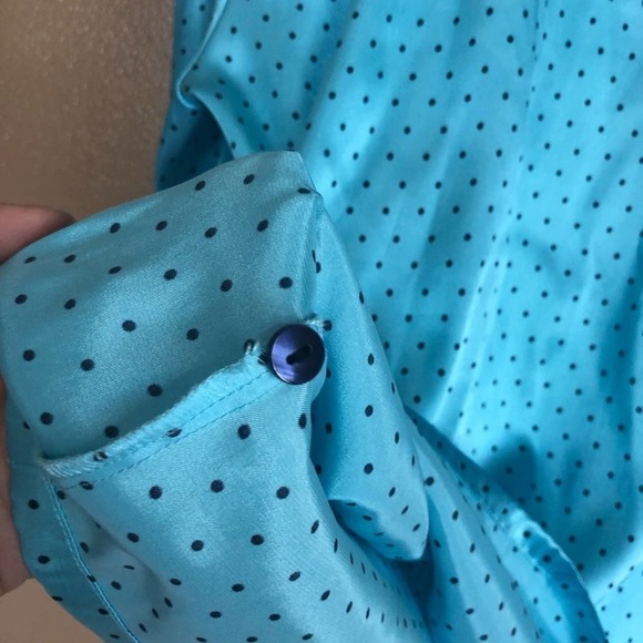 Gilligan & O’Malley Blue Polka Dot Sleep Top Size Xl - Picture 6 of 6